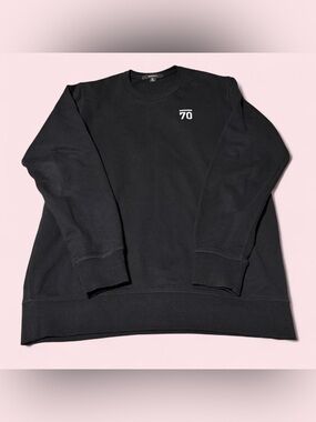 Seventy Black Crewneck Sweater with White '70' Chest Accent - Golf Brand